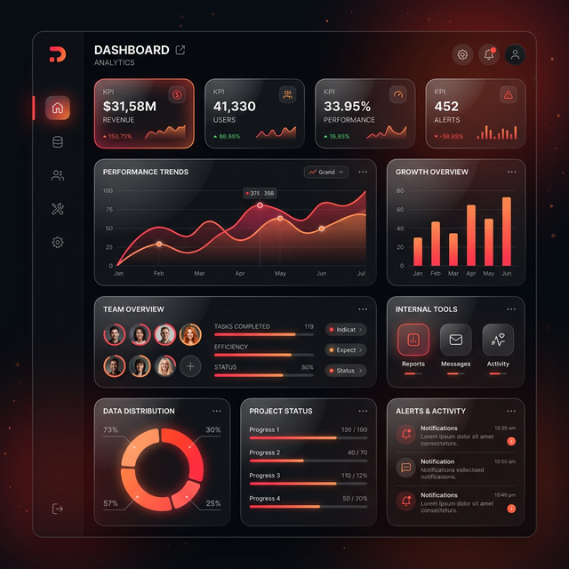 Custom business dashboard replacing spreadsheets — streamlined internal tools by MindFrix
